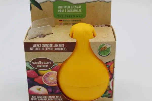 Piège anti-drosophiles avec attractif en forme de fruit