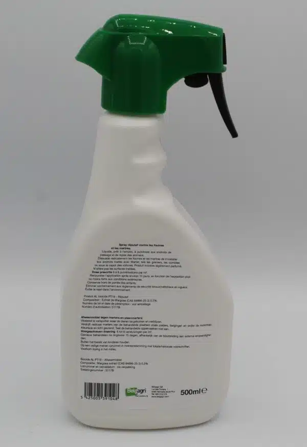 Spray répulsif anti-fouines et martres